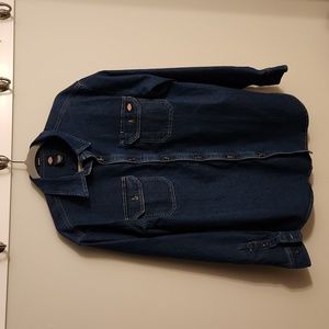 Mens Dickies Flex Demin Long Sleeve Shirt, Size L